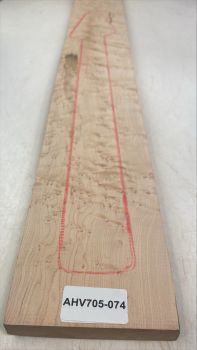 Neck Bird's Eye Maple 1120x145x21mm, Unique Piece #074